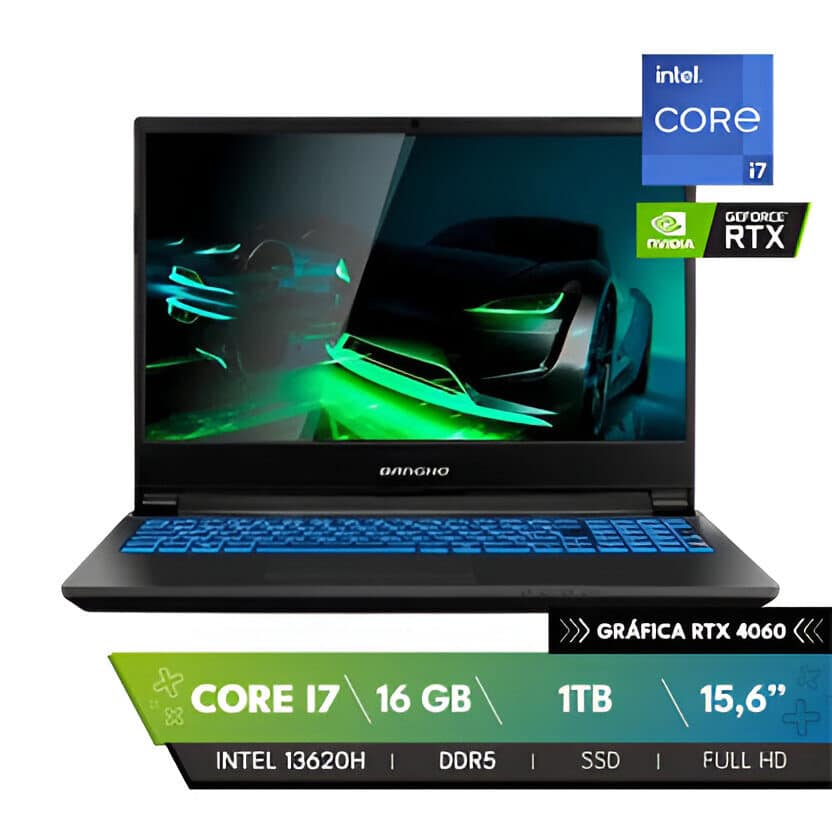 Notebook Banghó Gamer i7 RTX 4060 16GB 1TB 15.6" 144Hz
