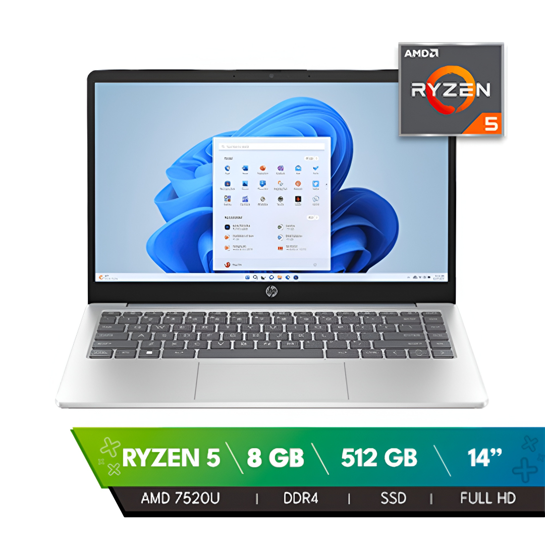 HP 14-EM0027LA RYZEN 5 7520U 8GB