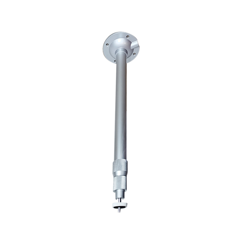 6393 Metal ceiling mounting rod with circular flange and lower attachment point